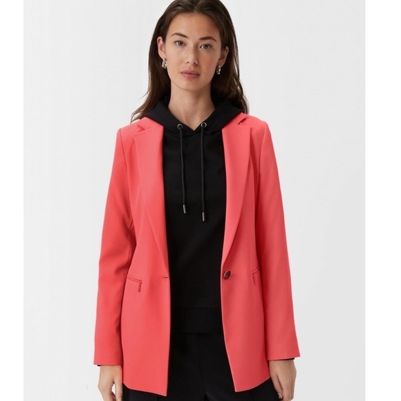 PARKER • Pink Bo Blazer Work Jacket One Button - Picture 7 of 9